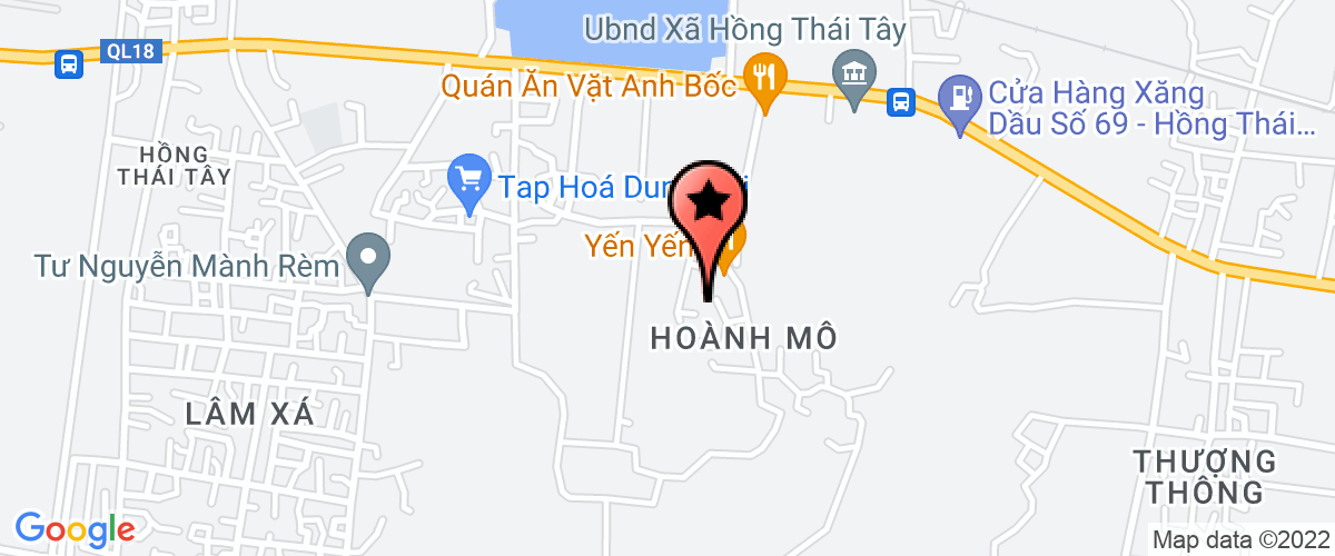 Map go to Truong Hong Thai Tay Nursery
