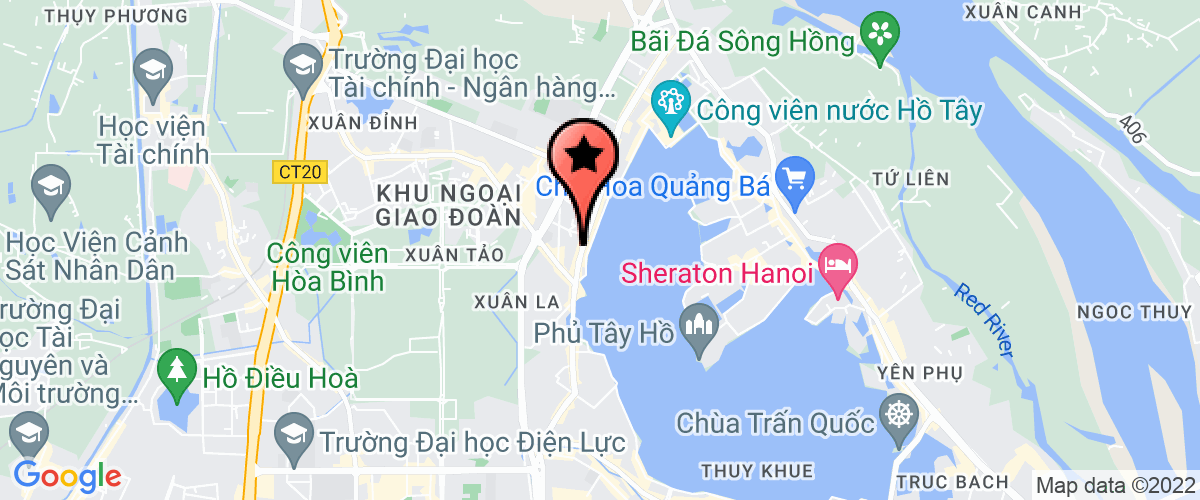 Map go to Thi hanh an dan su Quan Tay Ho