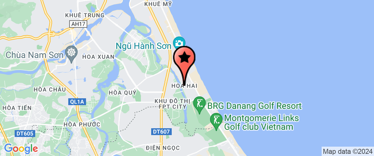 Map go to Vinpearl Da Nang Joint Stock Company