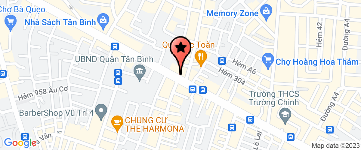 Map go to Lien Doan Quan Tan Binh Labor