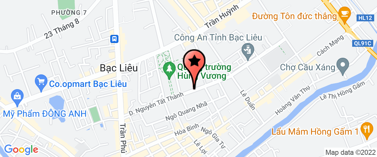 Map go to Ban Ton Giao Bac Lieu Province