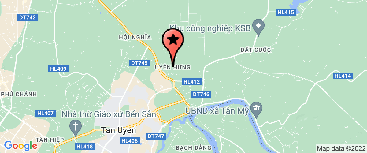 Map go to Hoi nong dan Tan Uyen District