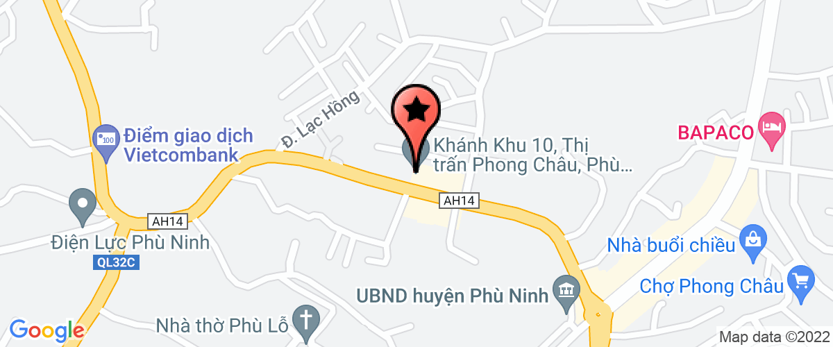 Map go to Van Khanh - Thi Tran Phong Chau Co-operative