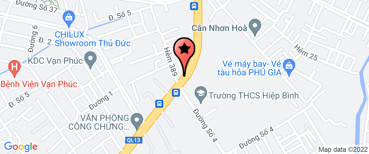 Map go to Kim Long Business Investment Joint Stock Company