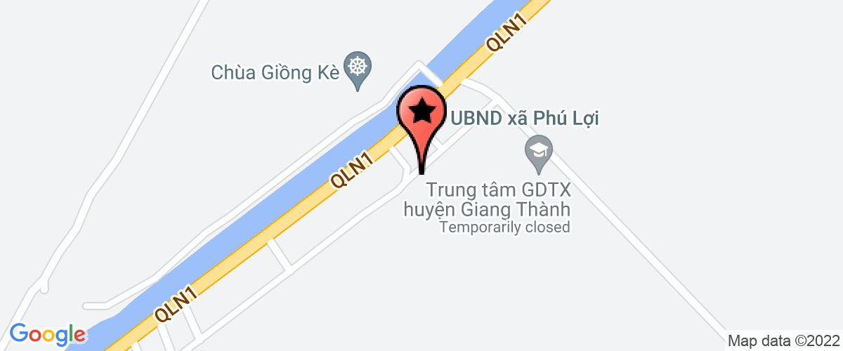 Map go to Giang Thanh District Medical Center