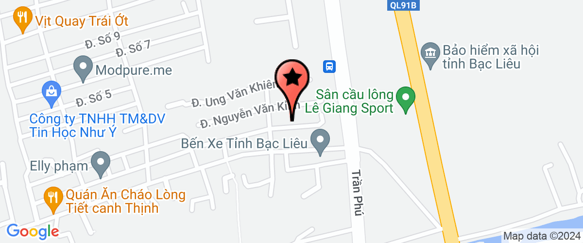 Map go to Branch of Bac Lieu Iii  Do Tri Thuc Service Trading Company Limited