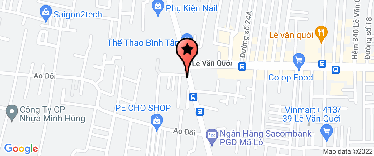 Map go to Hoi Quan Binh Tan Pet