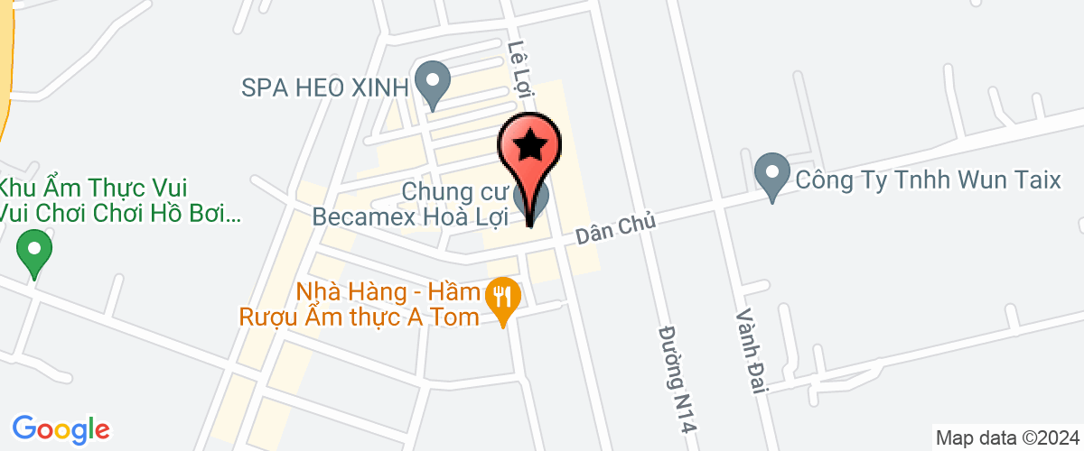 Map go to So 1 Binh Duong Food Food Company Limited