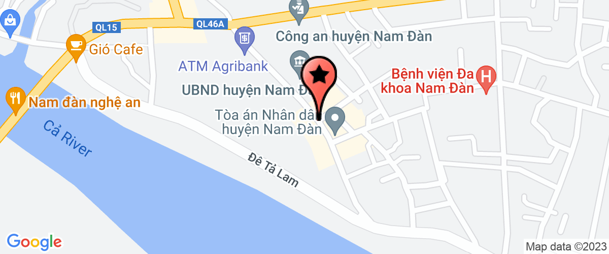 Map go to Mat tran to quoc Nam Dan District