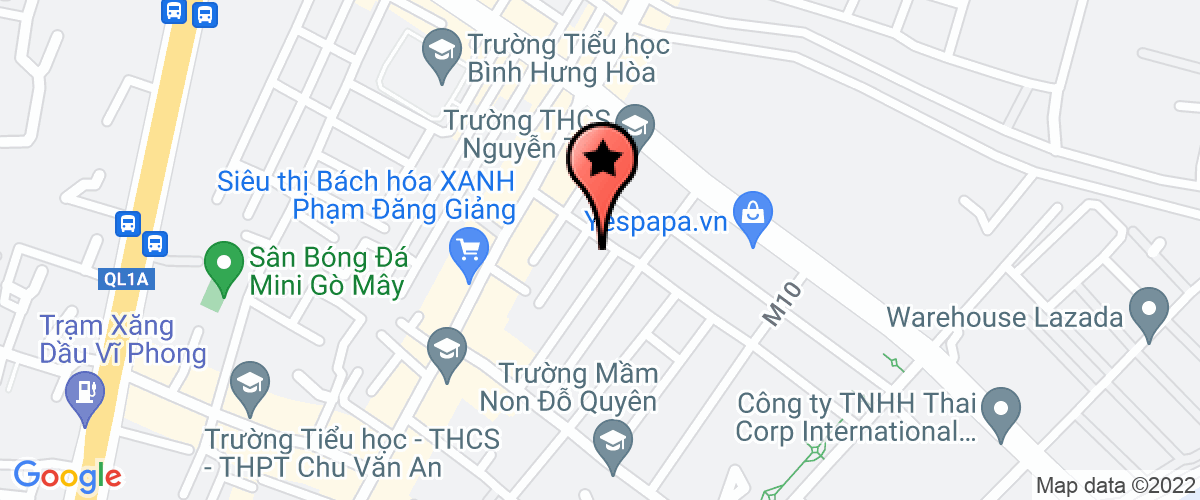 Map go to Sen Viet Production Company Limited
