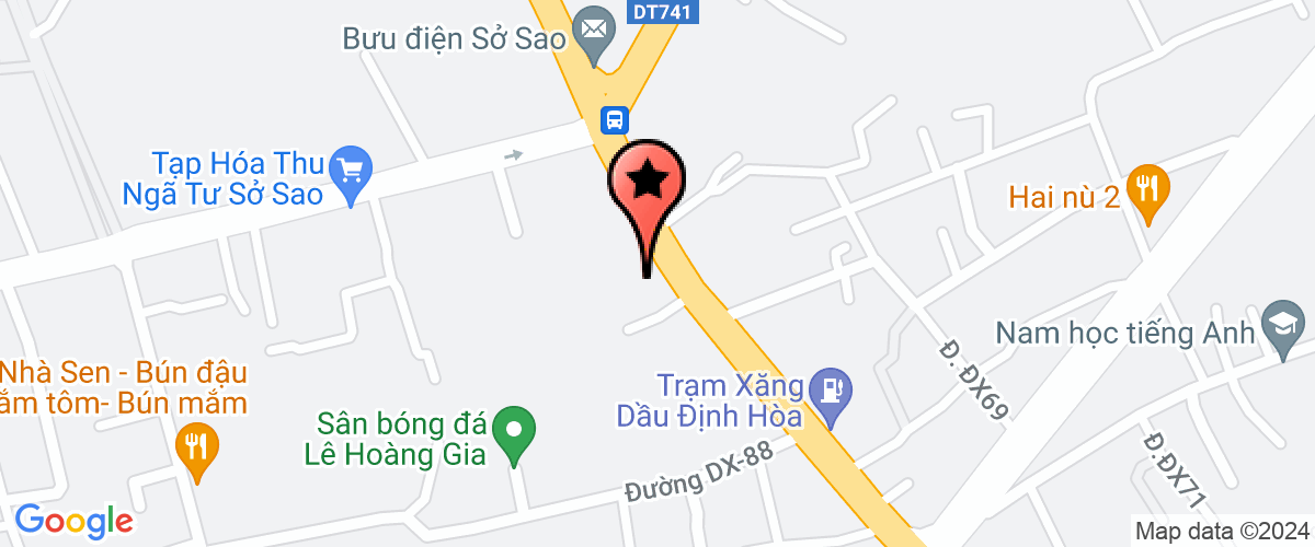 Map go to Cong Chung So Sao Office