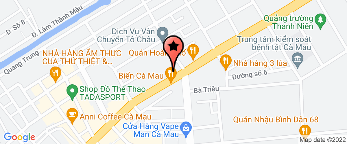 Map go to Ca Mau Computer Travel Service Trading Company Limited