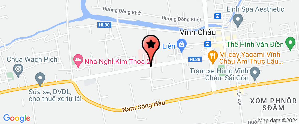 Map go to TT Boi duong Chinh tri Vinh Chau District