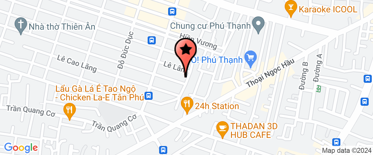 Map go to Thien Hoa Construction Company Limited
