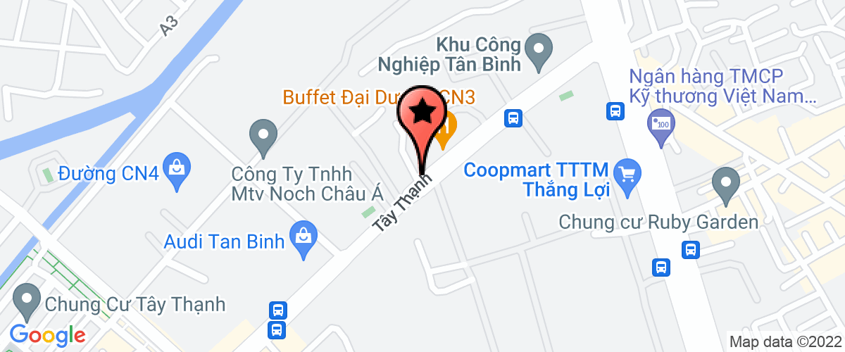 Map go to Thanh Cong (NTNN) Trading Investment Textile Garment Joint Stock Company