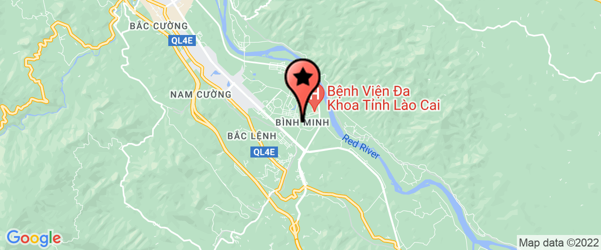 Map go to Benh vien da khoa Lao Cai Province