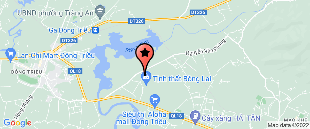 Map go to Uy ban nhan dan xa Xuan Son Dong Trieu District