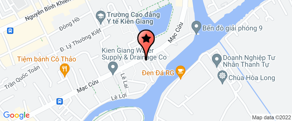 Map go to Cap Kien Giang Drainage Company Limited