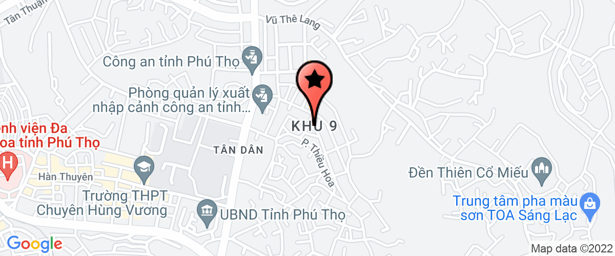 Map go to co phan xay dung va Thuong mai Viet Hung Company