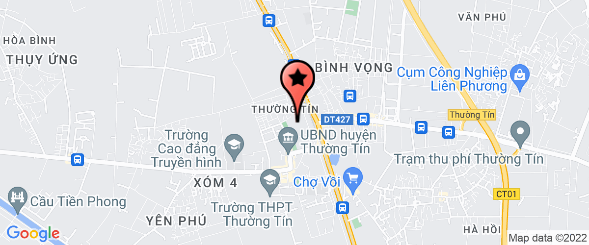 Map go to Benh vien da khoa Thuong Tin District