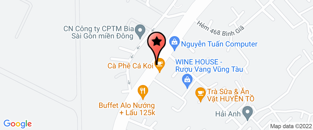 Map go to co phan Hoang Hang Company