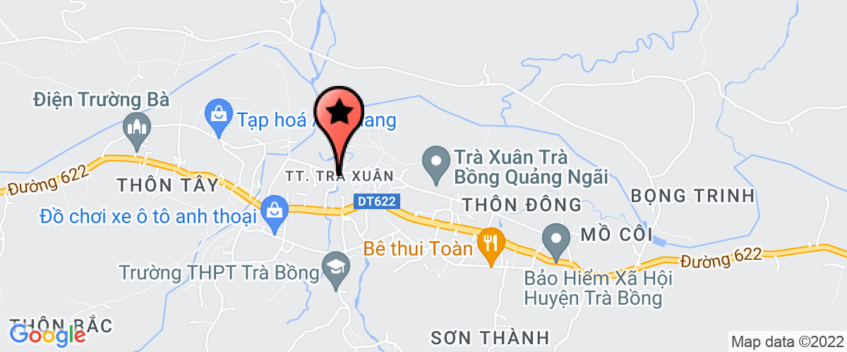 Map go to Tra Bong District Land Fund Development Center