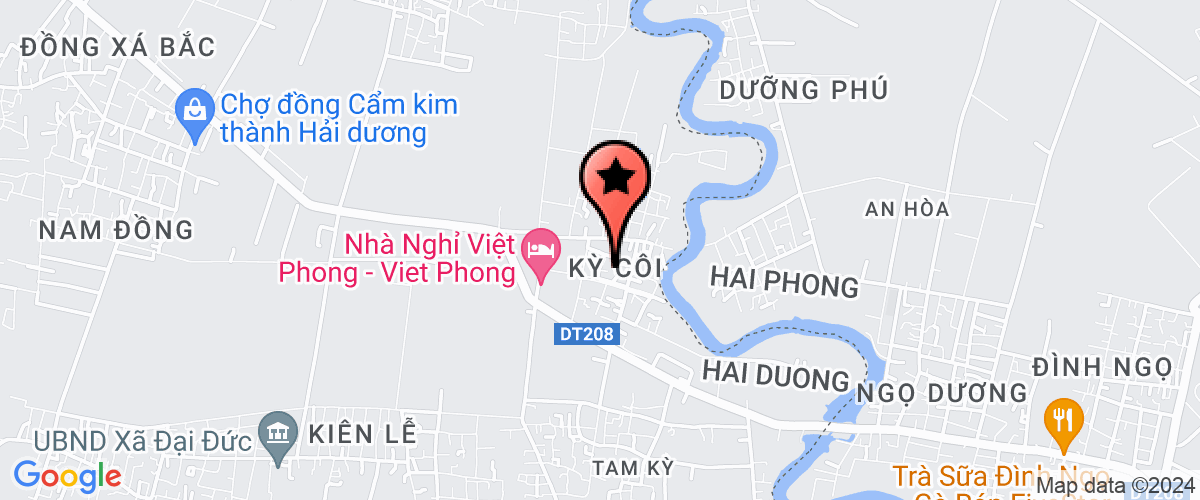 Map go to Branch of Kim Viet in Hai Duong Joint Stock Company