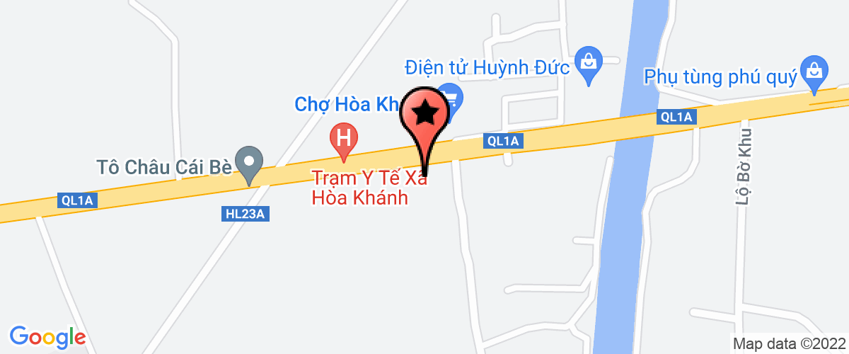 Map go to Tram Xa Hoa Khanh Medical