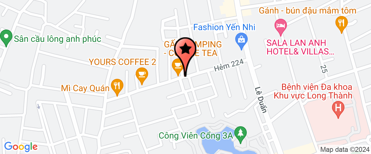 Map go to CN  Vinh An in Dong Nai Coffee Company Limited