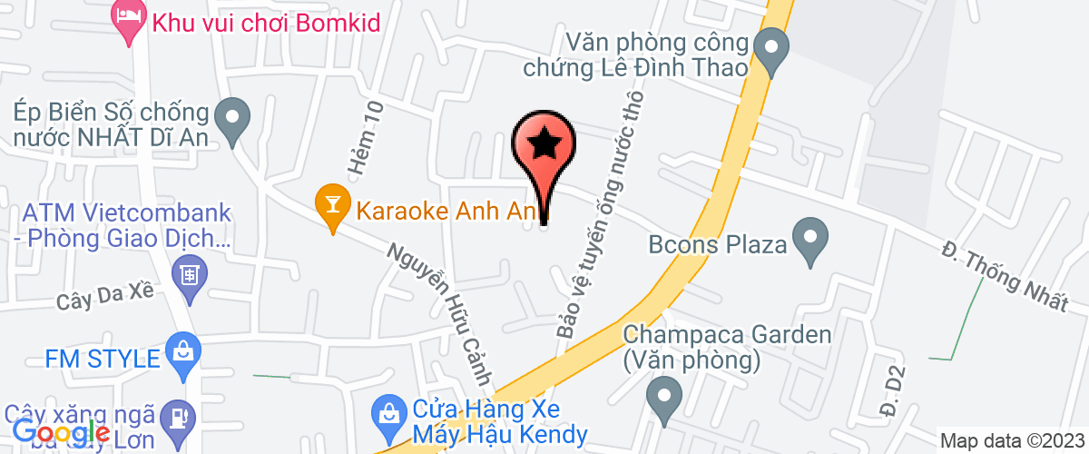 Map go to Binh Duong Port Joint Stock Company