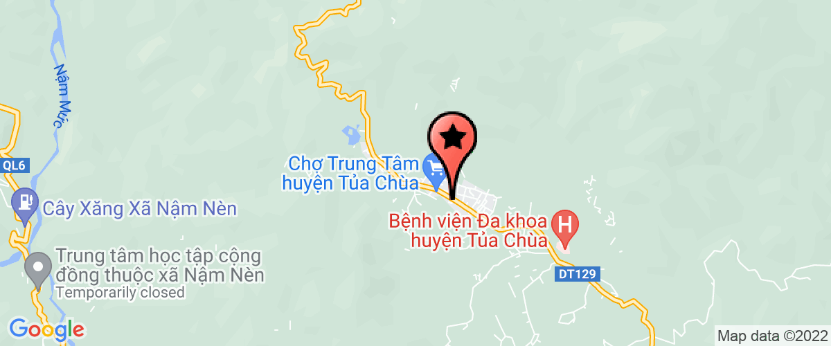 Map go to Truong PT Dan Toc Noi Tru - Trung Hoc Pho Thong Tua Chua District