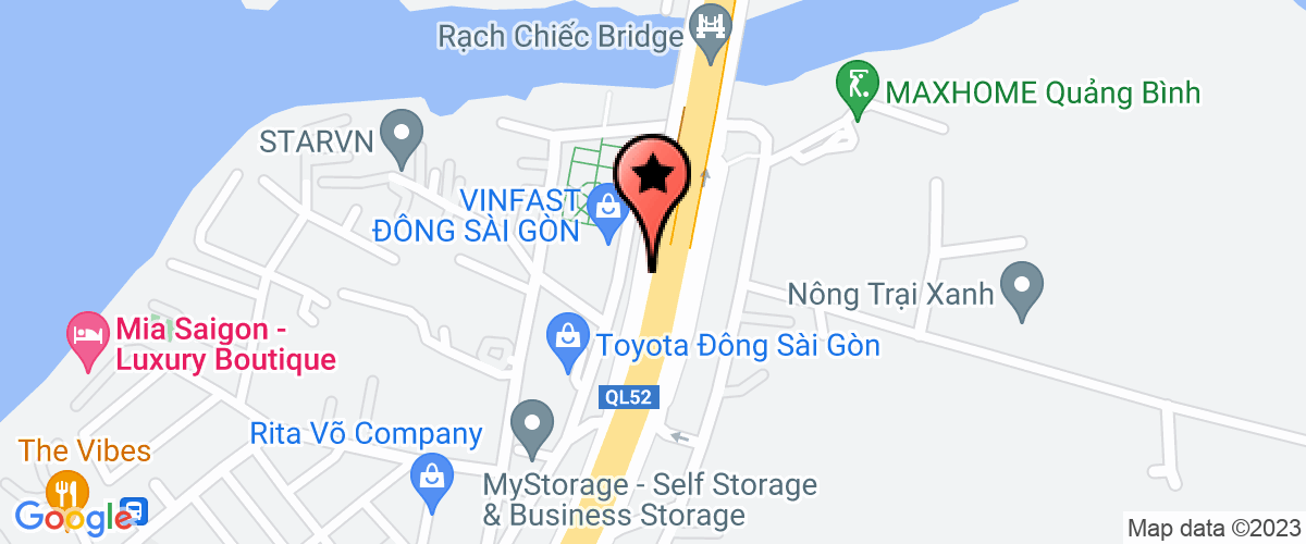 Map go to Dong a Construction Company Limited